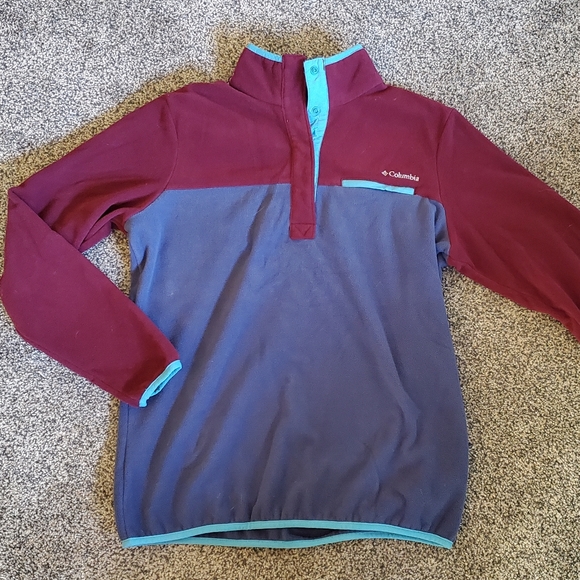 Columbia Color Block Quarter Snap Fleece (Size L) - Picture 1 of 4
